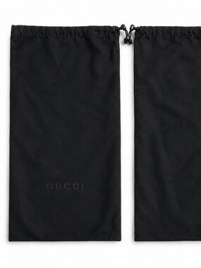 x2 Gucci black logo empty shoe dust bag storage decoration luxury 44/21cm each
